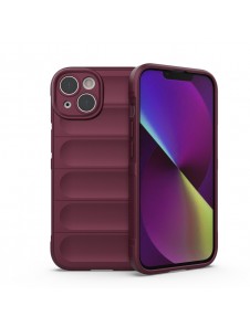 Magic Shield Case case for iPhone 14 elastic armored case burgundy