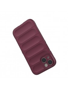 Magic Shield Case case for iPhone 14 elastic armored case burgundy
