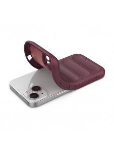 Magic Shield Case case for iPhone 14 elastic armored case burgundy