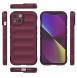 Magic Shield Case case for iPhone 14 elastic armored case burgundy
