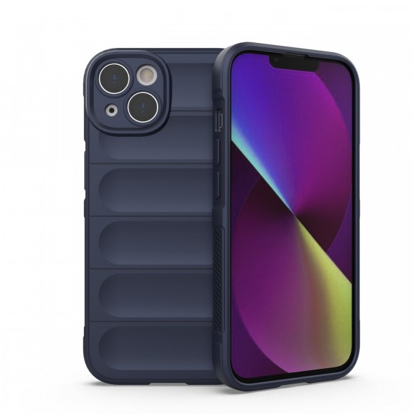 Magic Shield Case case for iPhone 14 flexible armored case dark blue