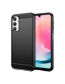 Carbon Case for Samsung Galaxy A24 4G flexible silicone carbon cover black
