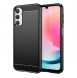 Carbon Case for Samsung Galaxy A24 4G flexible silicone carbon cover black