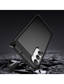 Carbon Case for Samsung Galaxy A24 4G flexible silicone carbon cover black