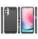 Carbon Case for Samsung Galaxy A24 4G flexible silicone carbon cover black