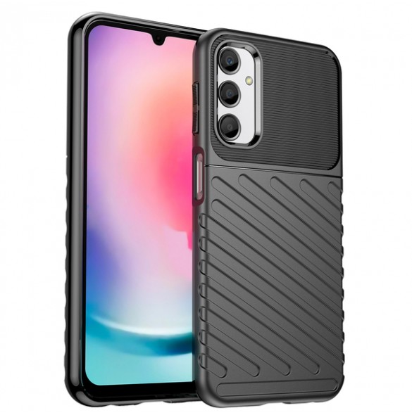 Thunder Case case for Samsung Galaxy A24 4G silicone armor case black