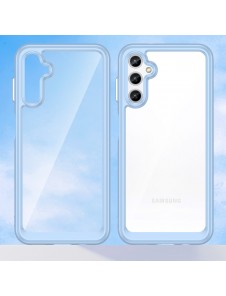 Outer Space Case for Samsung Galaxy A34 5G cover with a flexible frame blue