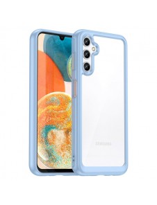 Outer Space Case for Samsung Galaxy A34 5G cover with a flexible frame blue