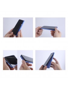Hard case for Samsung Galaxy A34 5G + Nillkin Super Frosted Shield phone stand - blue
