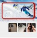 Clear 3in1 case for Samsung Galaxy A14 silicone cover with frame red