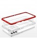 Clear 3in1 case for Samsung Galaxy A14 silicone cover with frame red