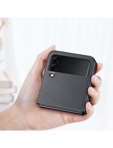 Dux Ducis Fino case is made of nylon material for Samsung Galaxy Z Flip4 black
