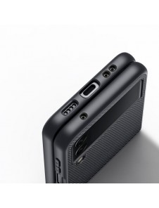 Dux Ducis Fino case is made of nylon material for Samsung Galaxy Z Flip4 black