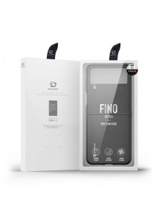 Dux Ducis Fino case is made of nylon material for Samsung Galaxy Z Flip4 black