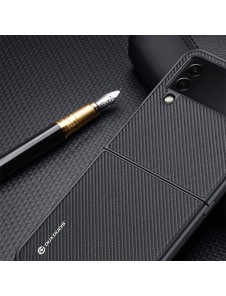 Dux Ducis Fino case is made of nylon material for Samsung Galaxy Z Flip4 black