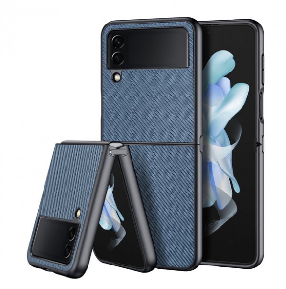 Dux Ducis Fino case is made of nylon material for Samsung Galaxy Z Flip4 blue