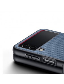 Dux Ducis Fino case is made of nylon material for Samsung Galaxy Z Flip4 blue