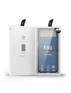 Dux Ducis Fino case is made of nylon material for Samsung Galaxy Z Flip4 blue