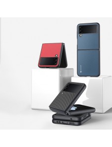 Dux Ducis Fino case is made of nylon material for Samsung Galaxy Z Flip4 blue
