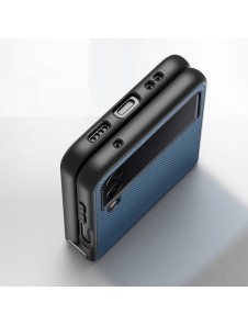 Dux Ducis Fino case is made of nylon material for Samsung Galaxy Z Flip4 blue