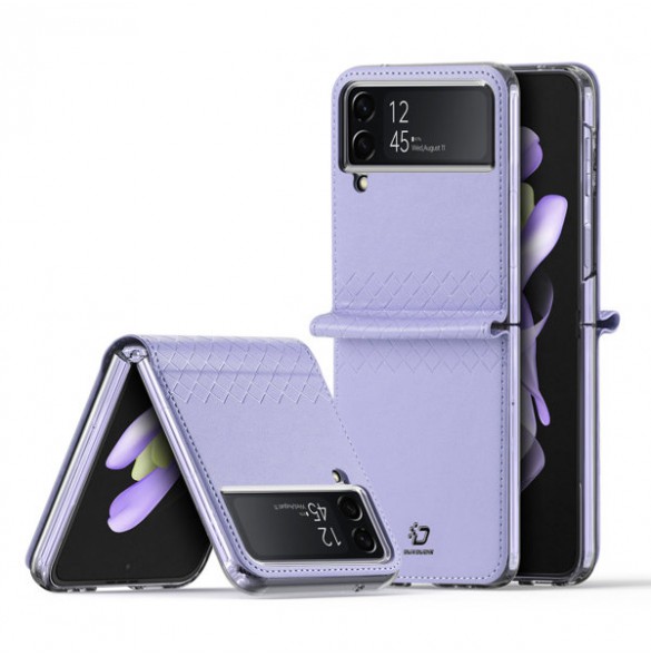 Dux Ducis Bril case for Samsung Galaxy Z Flip4 with flip wallet back cover purple