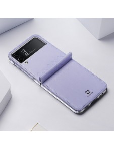 Dux Ducis Bril case for Samsung Galaxy Z Flip4 with flip wallet back cover purple