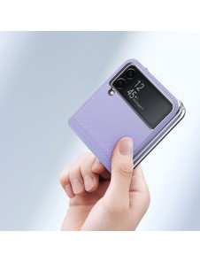 Dux Ducis Bril case for Samsung Galaxy Z Flip4 with flip wallet back cover purple