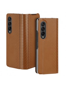 Dux Ducis Bril case for Samsung Galaxy Z Fold4 with a flip wallet stand brown