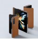 Dux Ducis Bril case for Samsung Galaxy Z Fold4 with a flip wallet stand brown