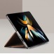 Dux Ducis Bril case for Samsung Galaxy Z Fold4 with a flip wallet stand brown