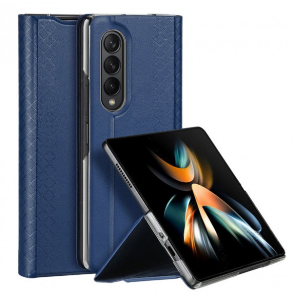 Dux Ducis Bril case for Samsung Galaxy Z Fold4 flip wallet stand blue