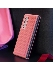 Dux Ducis Venice Leather Case for Samsung Galaxy Z Fold 3 Genuine Leather Cover Red