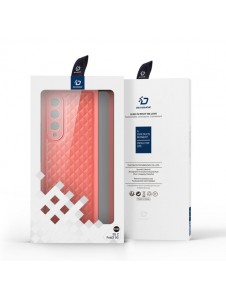 Dux Ducis Venice Leather Case for Samsung Galaxy Z Fold 3 Genuine Leather Cover Red