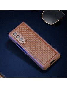 Dux Ducis Venice Leather Case for Samsung Galaxy Z Fold 3 Genuine Leather Cover Brown