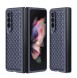 Dux Ducis Venice Leather Case for Samsung Galaxy Z Fold 3 Genuine Leather Cover Blue