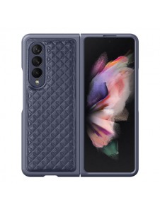 Dux Ducis Venice Leather Case for Samsung Galaxy Z Fold 3 Genuine Leather Cover Blue