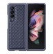 Dux Ducis Venice Leather Case for Samsung Galaxy Z Fold 3 Genuine Leather Cover Blue