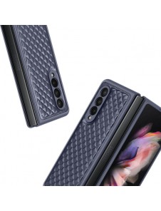 Dux Ducis Venice Leather Case for Samsung Galaxy Z Fold 3 Genuine Leather Cover Blue