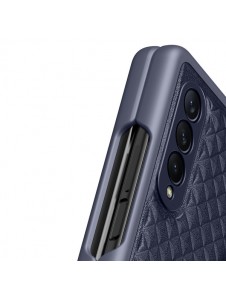 Dux Ducis Venice Leather Case for Samsung Galaxy Z Fold 3 Genuine Leather Cover Blue