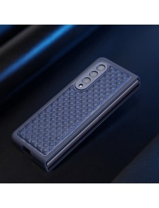 Dux Ducis Venice Leather Case for Samsung Galaxy Z Fold 3 Genuine Leather Cover Blue