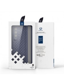 Dux Ducis Venice Leather Case for Samsung Galaxy Z Fold 3 Genuine Leather Cover Blue