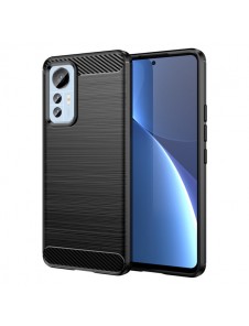Carbon Case case for Xiaomi 12 Lite flexible silicone carbon cover black