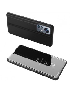 Clear View Case cover for Xiaomi 12 Lite cover with a flap black