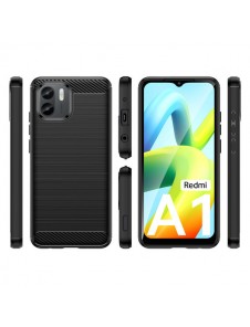 Carbon Case for Xiaomi Redmi A1 flexible silicone carbon cover black