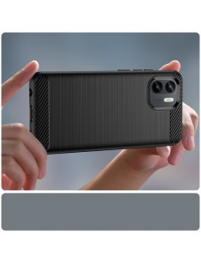 Carbon Case for Xiaomi Redmi A1 flexible silicone carbon cover black