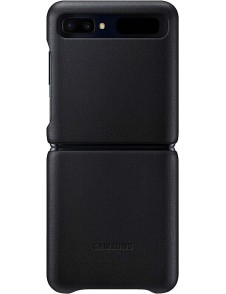 Samsung Leather Cover-fodral till Samsung Galaxy Z Flip - Svart (EF-VF700LBE)