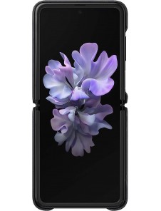 Samsung Leather Cover-fodral till Samsung Galaxy Z Flip - Svart (EF-VF700LBE)