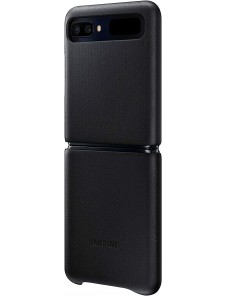 Samsung Leather Cover-fodral till Samsung Galaxy Z Flip - Svart (EF-VF700LBE)