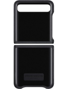 Samsung Leather Cover-fodral till Samsung Galaxy Z Flip - Svart (EF-VF700LBE)