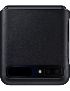 Samsung Leather Cover-fodral till Samsung Galaxy Z Flip - Svart (EF-VF700LBE)